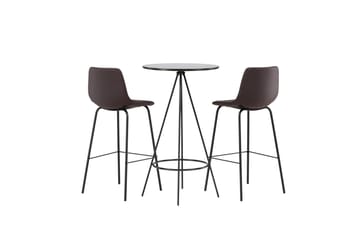 Bistro Spisegruppe 60 cm Rund med 2 Alexi Stoler - Sort - Møbler - Bord - Spisegruppe