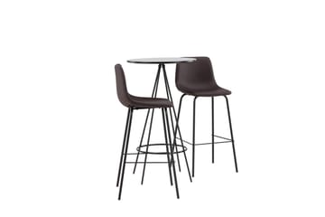 Bistro Spisegruppe 60 cm Rund med 2 Alexi Stoler - Sort - Møbler - Bord - Spisegruppe