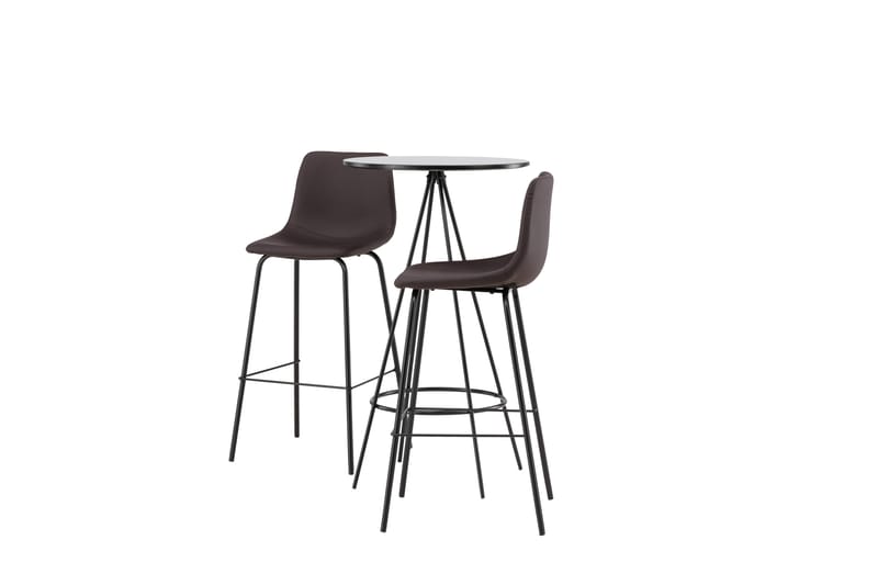 Bistro Spisegruppe 60 cm Rund med 2 Alexi Stoler - Sort - Møbler - Bord - Spisegruppe