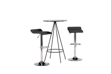 Bistro Spisegruppe 60 cm Rund med 2 Jonna Stoler - Sort - Møbler - Bord - Spisegruppe