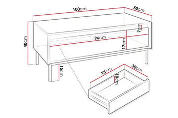 Bjurholm Sofabord 100 cm - Beige - Møbler - Bord - Sofabord & salongbord