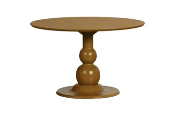 Blanco Rundt Spisebord 120 cm med Mangotreplate og Lyst Trelook - Gul - Møbler - Bord - Spisebord & kjøkkenbord