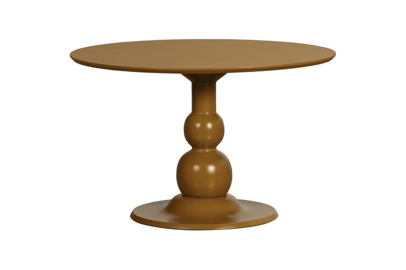 Blanco Rundt Spisebord 120 cm med Mangotreplate og Lyst Trelook, Gul