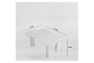 Bloomis Stuebord 110 cm - Hvit - Møbler - Bord - Sofabord & salongbord