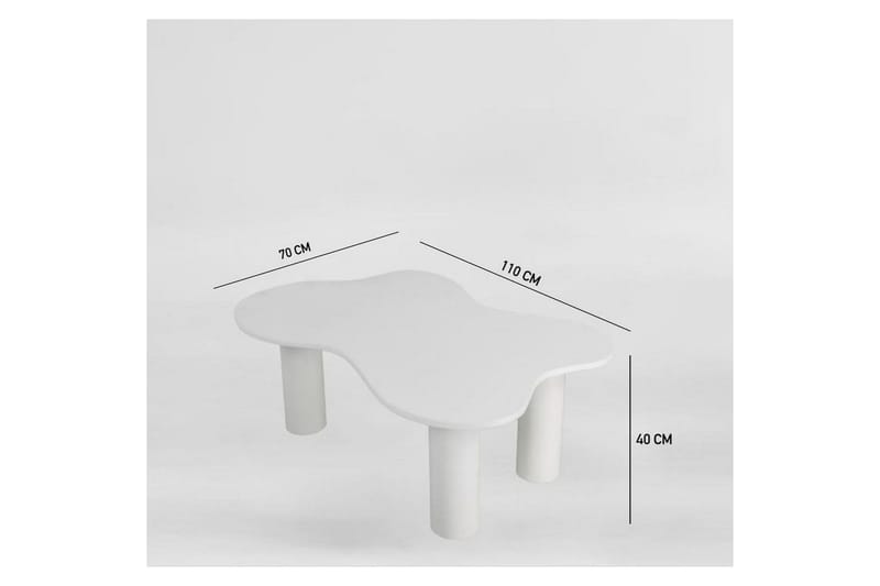 Bloomis Stuebord 110 cm - Hvit - Møbler - Bord - Sofabord & salongbord