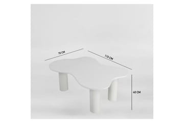 Bloomis Stuebord 110 cm - Hvit - Møbler - Bord - Sofabord & salongbord