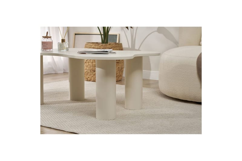 Bloomis Stuebord 110 cm - Krem - Møbler - Bord - Sofabord & salongbord