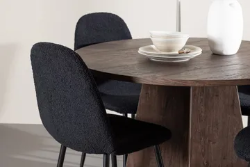 Bootcut Rundt Lite Spisebord 110 cm med 4 Polar Spisestoler - Møbler - Bord - Spisegruppe