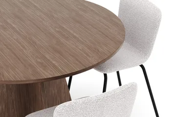 Bootcut Rundt Lite Spisebord i Valnøtt 110 cm med 4 Katy Spisestoler - Møbler - Bord - Spisegruppe