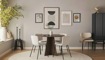 Bootcut Rundt Lite Spisebord i Valnøtt 110 cm med 4 Katy Spisestoler - Møbler - Bord - Spisegruppe