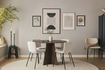 Bootcut Rundt Lite Spisebord i Valnøtt 110 cm med 4 Katy Spisestoler - Møbler - Bord - Spisegruppe