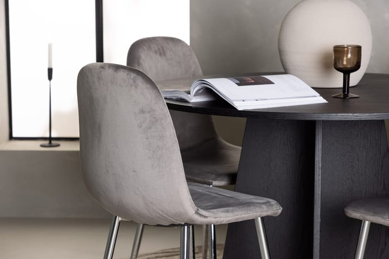 Bootcut rundt spisebord 110 cm med 4 Eva spisestoler - Møbler - Bord - Spisegruppe
