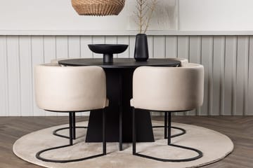 Bootcut spisebord 110 cm rundt med 4 Simrishamn spisestoler - Møbler - Bord - Spisegruppe