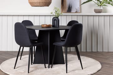 Bootcut spisebord 110 cm rundt med 4 Polar spisestoler - Møbler - Bord - Spisegruppe