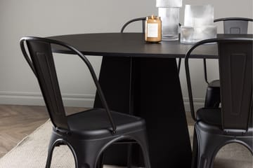 Bootcut Spisebord 230x115 cm med 4 Tempe Stoler - Svart - Møbler - Bord - Spisebord & kjøkkenbord