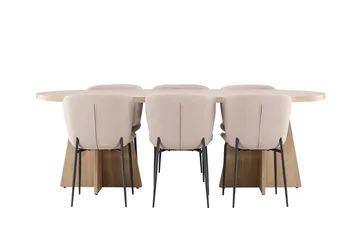 Bootcut Spisebord 230x115 cm med 6 Modesto Spisestoler - Møbler - Bord - Spisegruppe