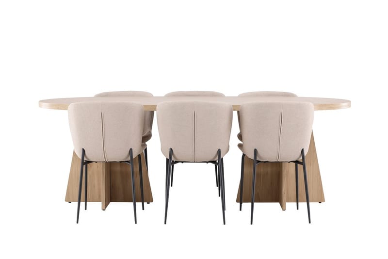 Bootcut Spisebord 230x115 cm med 6 Modesto Spisestoler - Møbler - Bord - Spisegruppe