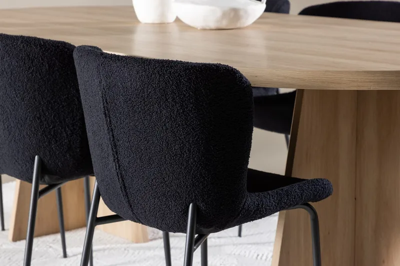 Bootcut Spisebord 230x115 cm med 6 Modesto Spisestoler - Møbler - Bord - Spisegruppe