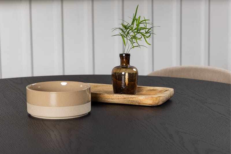 Bootcut Spisegruppe 110 cm Rund med 4 Velvet Stoler - Beige - Møbler - Bord - Spisegruppe