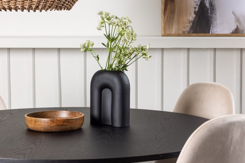 Bootcut Spisegruppe 110 cm Rund med 4 Polar Stoler - Beige - Møbler - Bord - Spisegruppe