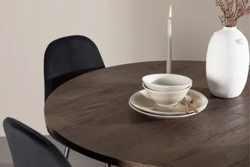 Bootcut Spisegruppe 110 cm Rund med 4 Polar stoler - Mocca/Svart - Møbler - Bord - Spisegruppe