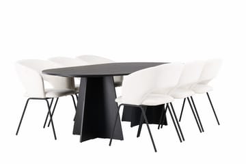 Bootcut Spisegruppe 230 cm Oval med 6 Day Stoler - Sort - Møbler - Bord - Spisegruppe