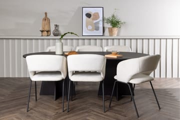 Bootcut Spisegruppe 230 cm Oval med 6 Day Stoler - Sort - Møbler - Bord - Spisegruppe