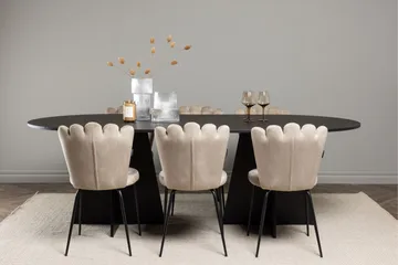 Bootcut Spisegruppe 230 cm Oval med 6 Limhamn Stoler - Beige - Møbler - Bord - Spisegruppe