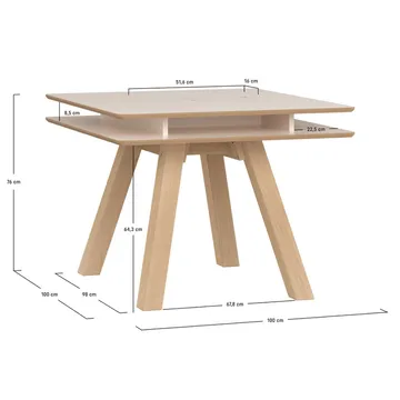 Bord 4 You Fresh - 100 x 100 cm - Møbler - Bord - Spisebord & kjøkkenbord