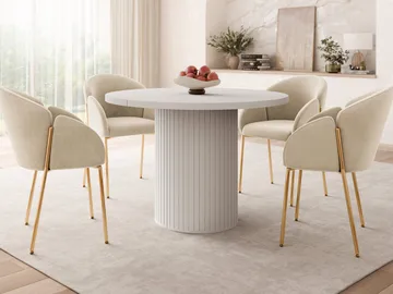 bord Ovalio Beige - Beige - Møbler - Bord - Spisebord & kjøkkenbord