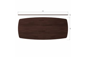 Bord Tablo Dansk Oval - Mystisk Brun, Mystisk brun, 220x100 cm - Møbler - Bord - Spisebord & kjøkkenbord