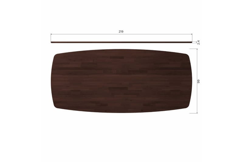 Bord Tablo Dansk Oval - Mystisk Brun, Mystisk brun, 220x100 cm - Møbler - Bord - Spisebord & kjøkkenbord