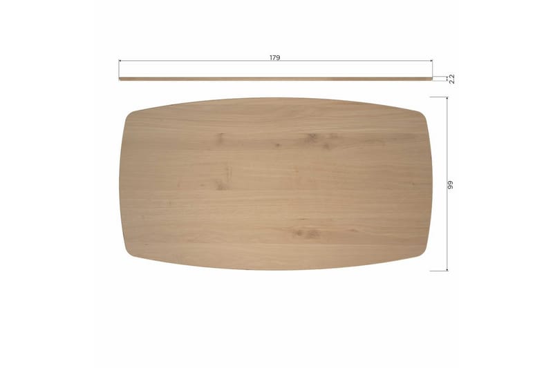 Bord Tablo Dansk Oval - Transparent, 180x100 cm - Møbler - Bord - Spisebord & kjøkkenbord