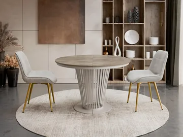 bord Uttrekkbart bord ELANTRA 100 beige - Møbler - Bord - Spisebord & kjøkkenbord