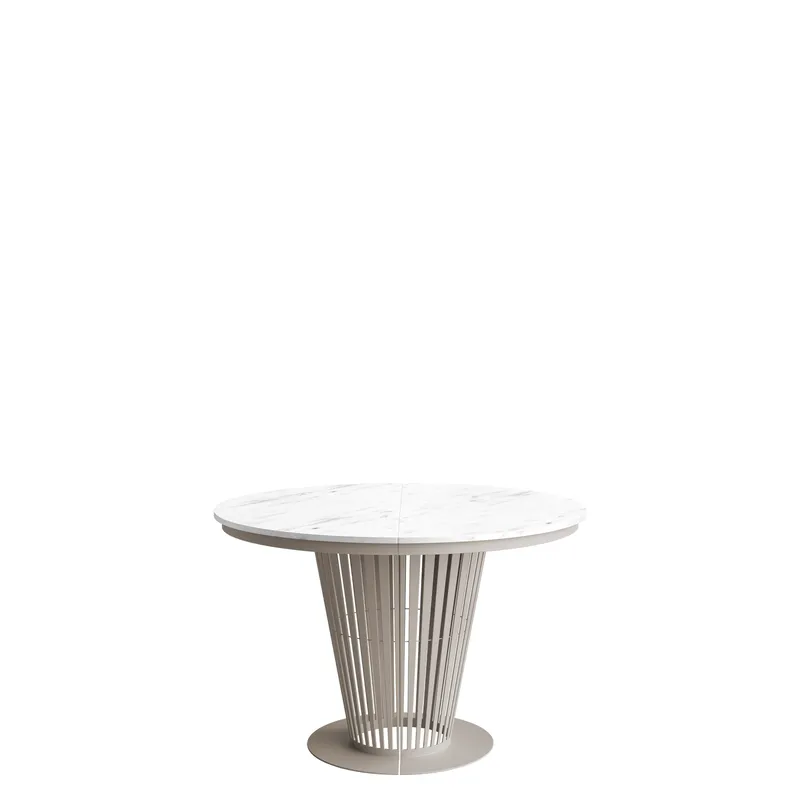 bord Uttrekkbart bord ELANTRA 120 beige, hvit marmor