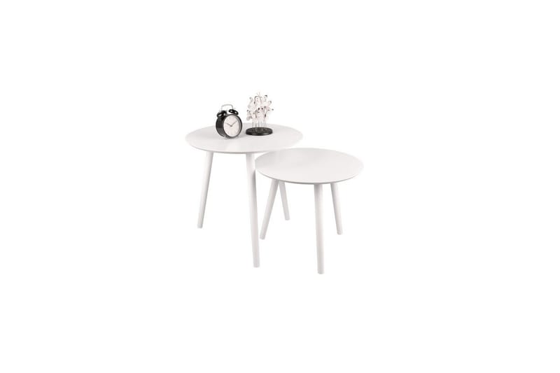 Bordsett Mirrors & More Vilana Hvit - Hvit - Møbler - Bord - Sofabord & salongbord