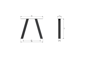 Tablo Bordben 2-pk - Svart - Møbler - Bord - Bordtilbehør - Bordben & tilbehør