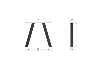 Tablo Bordben 2-pk - Svart - Møbler - Bord - Bordtilbehør - Bordben & tilbehør