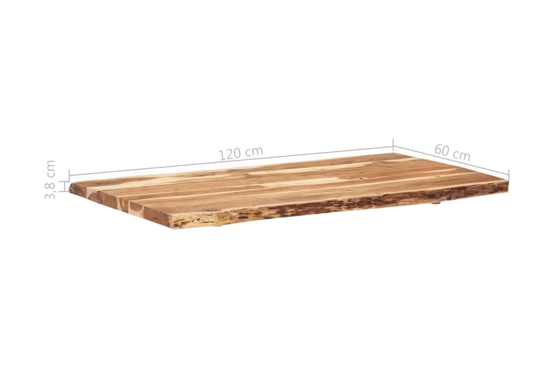 Bordplate heltre akasie 120x60x3,8 cm -   - Bordplate - Ileggsplate