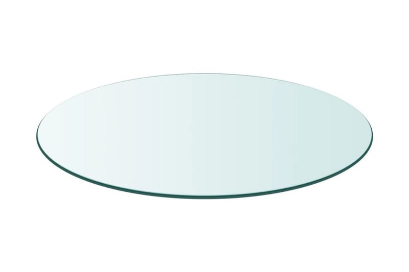 Bordplate Herdet glass Rund 600 mm - Gjennomsiktig - Ileggsplate - Bordplate