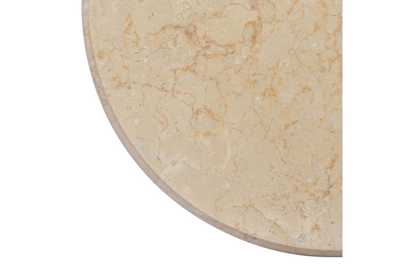 Bordplate kremhvit Ø50x2,5 cm marmor - Krem - Ileggsplate - Bordplate