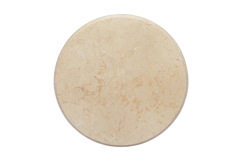 Bordplate kremhvit Ø50x2,5 cm marmor - Krem - Ileggsplate - Bordplate