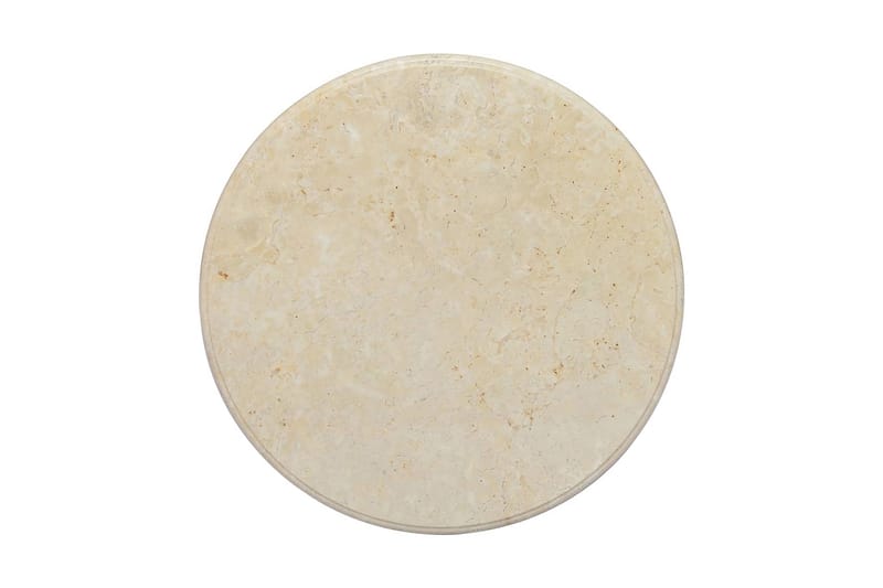 Bordplate kremhvit Ø60x2,5 cm marmor - Krem - Ileggsplate - Bordplate