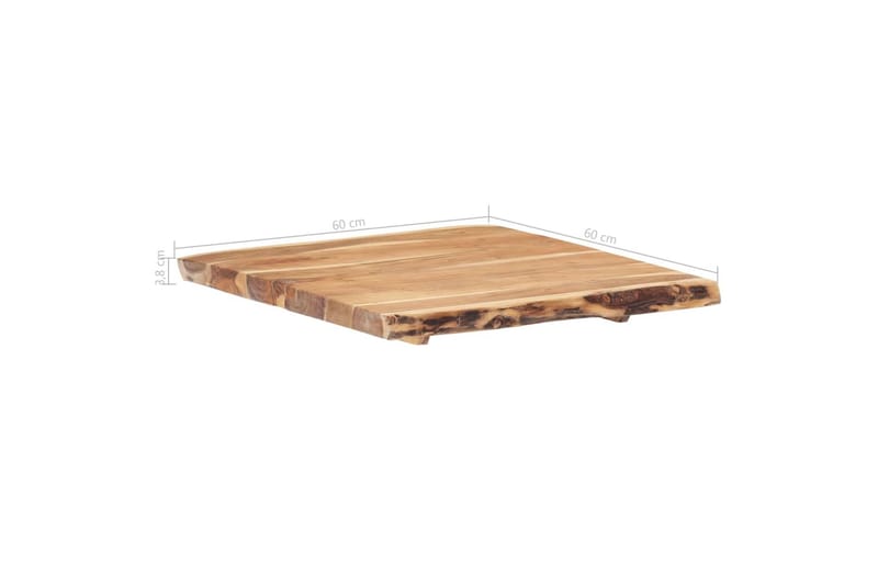 Bordplate heltre akasie 60x60x3,8 cm -   - Bordplate - Ileggsplate