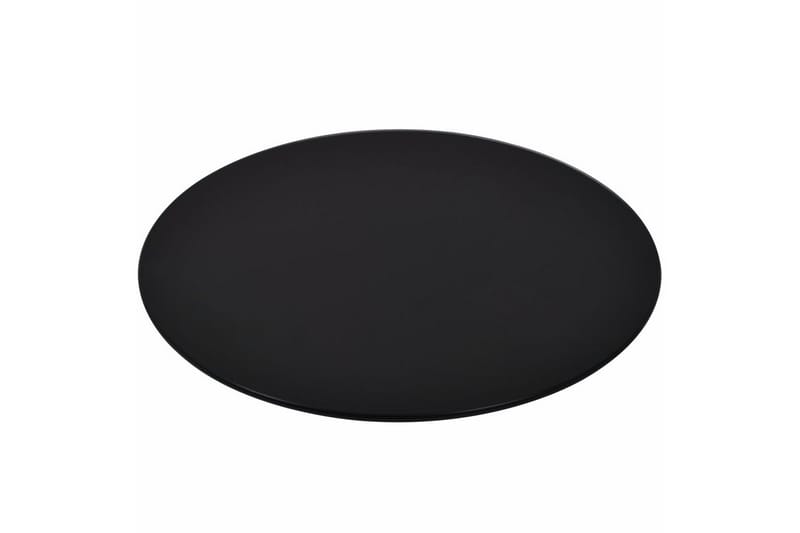 Bordplate herdet glass rund 600 mm - Svart - Bordplate - Ileggsplate