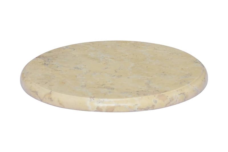 Bordplate kremhvit Ø40x2,5 cm marmor - Krem - Ileggsplate - Bordplate