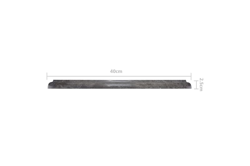 Bordplate svart Ø40x2,5 cm marmor - Svart - Ileggsplate - Bordplate