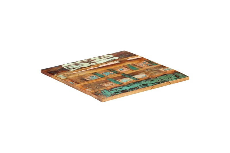 Firkantet bordplate 70x70 cm 25-27 mm gjenvunnet heltre - Ileggsplate - Bordplate