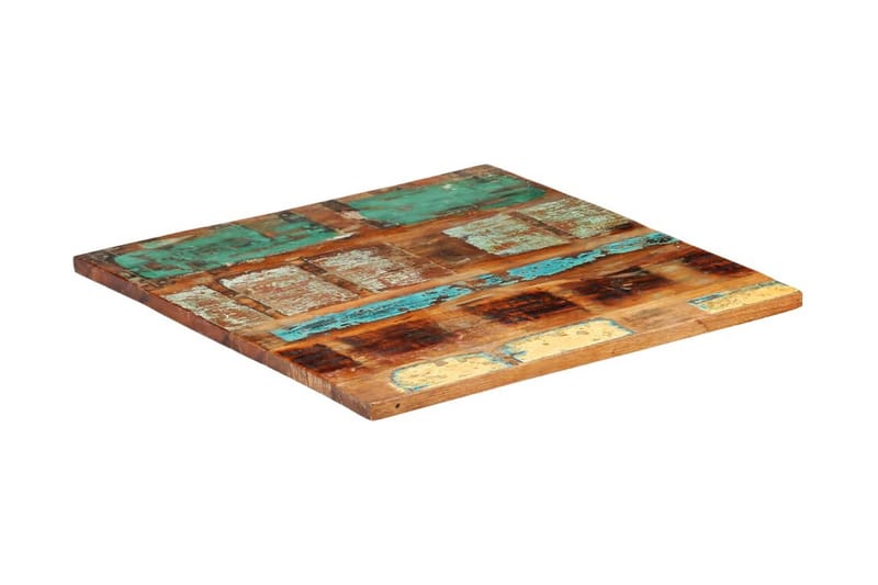 Firkantet bordplate 80x80 cm 25-27 mm gjenvunnet heltre - Ileggsplate - Bordplate