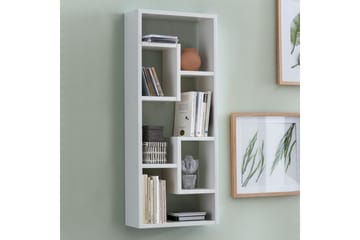 Vegghylle Wohnling melaminbelagt MDF, oppbevaringshylle, moderne stil Hvit - Hvit - Møbler - Bord - Bordtilbehør - Ileggsplate